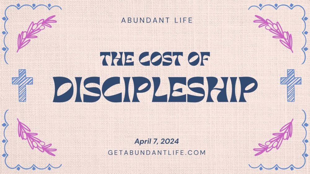 The Cost of Discipleship Image